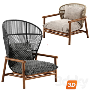 Origami Curved Armchair